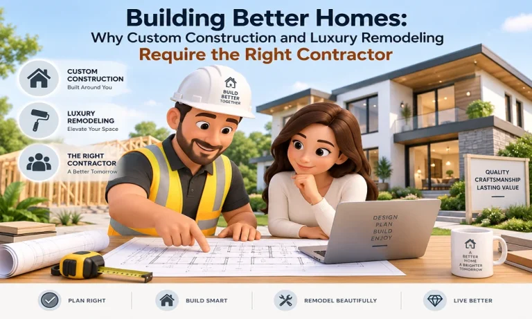 Building Better Homes: Why Custom Construction and Luxury Remodeling Require the Right Contractor